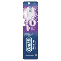 Oral-B Pulsar 3D White Luxe Battery Powered Toothbrush, Soft Bristles, 1 Count - £10.04 GBP