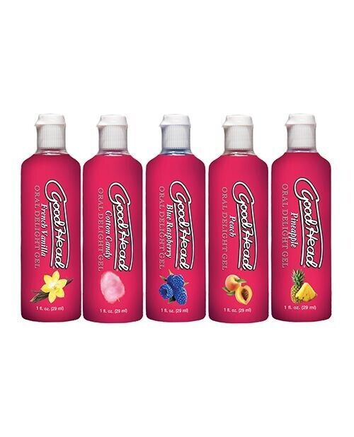 GOODHEAD FLAVORED SLICK HEAD GLIDE ORAL GEL EDIBLE LUBE 5 PACK PINK - $16.65