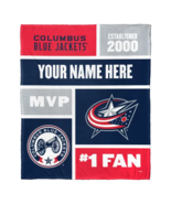 Columbus Blue Jackets Colorblock Personalized Silk Touch Throw Blanket - $82.63 CAD