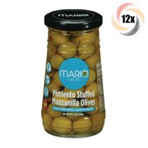 12x Jars Mario Pimiento Stuffed Manzanilla Olives | 5.75oz | Fast Shipping! - £36.47 GBP