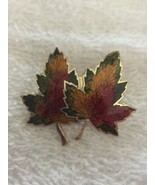 Canadian Maple Tree Leaf Leaves Enamel &amp; Metal Lapel Brooch Pin - $19.99 CAD
