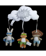 Trend Lab Superhero Mobile Crib Plush Stuffed Animals Kapow Cloud RARE VHTF - €34,41 EUR