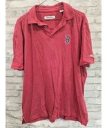 Tommy Bahama Boston Red Sox B Logo 100% Cotton Polo Size Medium - $418.67 MXN