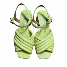 Tory Burch Kira Quilted 55mm Heel Sandal in Butter Yellow Color Women Si... - $116.88