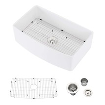 Farmhouse Fireclay Kitchen Sink: 33"x20" Apron - $392.99