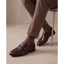 The Aurelio Python & Baby Buffalo Leather Penny Loafer image 12