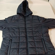 Swiss Tech Men’s Blue Nylon Puffer Removable Hoodie Full Coat Jacket XL (16-18) image 14