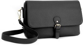 Dslr Camera Purse For Women, Stylish Genuine Leather Shoulder Camera Bag, Black - £142.37 GBP