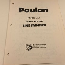 Poulan Model GLT-900 Line Trimmer Parts List 63995 - $24.99