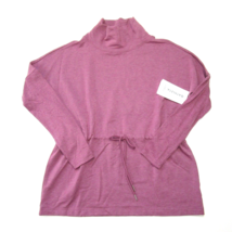 NWT Athleta Balance Cinch Sweatshirt in Tawny Rose Heather Plush Nirvana S - £41.47 GBP