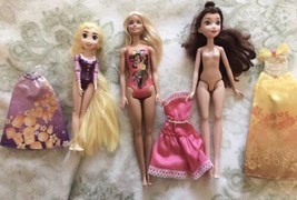 Disney & Barbie Doll Lot Of 3 Nice See Desc - £4.59 GBP