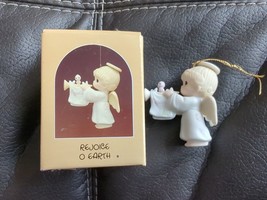Precious Moments Ornament 1988 Rejoice O Earth 113980 Angel with Trumpet... - $16.14