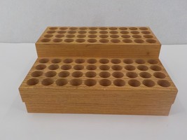 STAINED WOODEN RETAIL COUNTER DISPLAY 10.5X8.5X4 IN 80 PEG HOLES 7/8 IN ... - £18.09 GBP