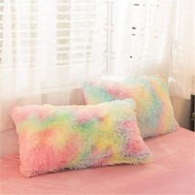 Fluffy Faux Fur Pillow Cases,Cozy Shaggy Plush Pillow Shams - £31.97 GBP