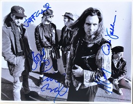 Pear Jam Signed Photo X5 - Eddie Vedder, Mike, Jeff, Stone, And Matt w/COA - £942.69 GBP
