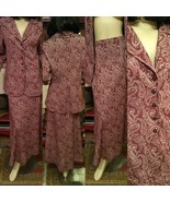 Vintage 1970s Collegian of California Paisley Maxi Skirt and Jacket Suit - £70.39 GBP