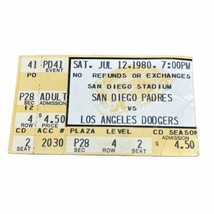 7/12/80 Los Angeles Dodgers v. San Diego Padres Ticket Sutton Scioscia Debut Yr - $10.00