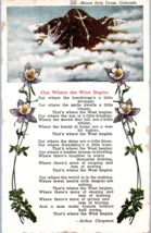 Out Where the West Begins Poem and Mount Holy Cross Colorado Postcard - £5.39 GBP