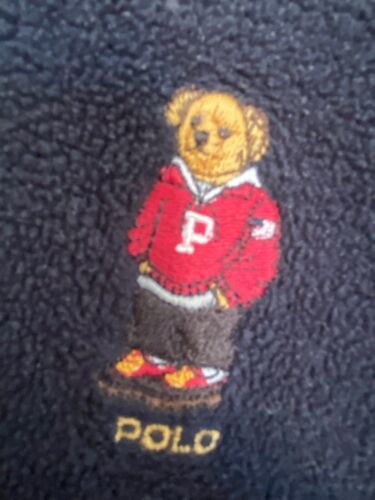 VINTAGE 90s Polo Ralph Lauren Preppy Bear Fleece Pullover Jacket 1/4 Zip Mens XL - $79.99
