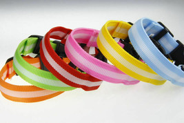New Pet Dog Leash Collar LED Glow in the dark 3 Flash Modes 6 colors - £4.73 GBP+