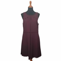 NWT Ted Baker Codi Oxblood Embroidered Scalloped Hem Dress Size 4 US 8-10 - £86.04 GBP