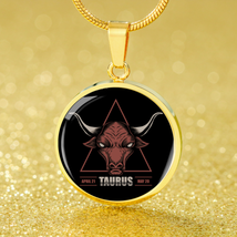 Taurus Astrological Zodiac Sign Necklace Stainless Steel or 18k Gold 18-22&quot; - £33.77 GBP+