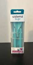 Sistema To Go Collection Cutlery Set, Green Chopsticks Fork Knife Spoon ... - $193.66 MXN
