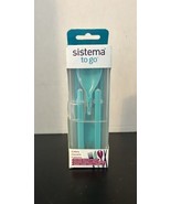 Sistema To Go Collection Cutlery Set, Green Chopsticks Fork Knife Spoon ... - $193.66 MXN
