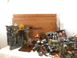 Mega Bloks Dragons Krystal Wars Wooden Toy Box Chest Instructions &amp;  Pieces HUGE - £44.86 GBP