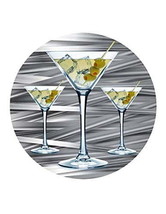 6&quot; Round Pre-Cut Martini Glass With Olives Edible Image Cake Topper By P... - $20.95 CAD