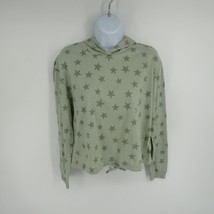 Alternative Drawstring Waist Crop Lounge Hoodie Green Shirt Stars XS - $14.85