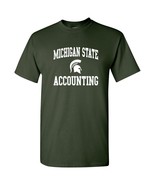 MSU-701 - Michigan State Spartans Arch Logo Accounting T-Shirt - Small -... - $23.99