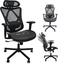 Mesh Office Chair, Ergonomic Office Chair with Adjustable Lumbar Support, - £226.91 GBP