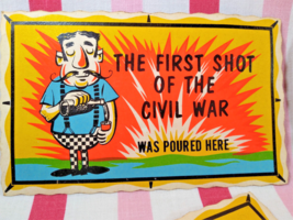 IMPKO Humor Novelty Sticker Postcard The First Shot of the Civil War Poured Here - £9.59 GBP