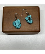 Natural Turquoise Stone Teardrop Drop Dangle Boho Style Handmade Earring - $20.58 CAD