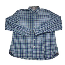 Bonobos Shirt Mens Large Blue Plaid Long Sleeve Button Up Casual Dress - £14.59 GBP