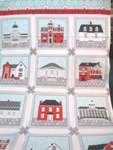 FABRIC Benartex Panel &quot;Snow Village&quot; Town Common in Blocks Quilt Sew Craft $10 - £7.90 GBP