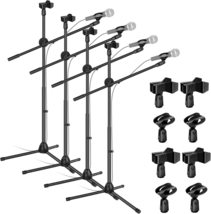 5Core 4Pieces 360° Rotating Microphone Stand Dual Mic Clip Boom Arm Foldable Tri - £47.40 GBP
