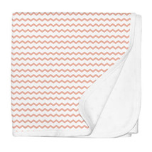 Silly Billyz Silly Billyz Jersey Swaddle Blanket - Peach Chevron - £35.02 GBP