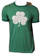 Distressed Shamrock RINGER T-Shirt Green Irish Pride St Patricks Day Tee... - £23.50 GBP