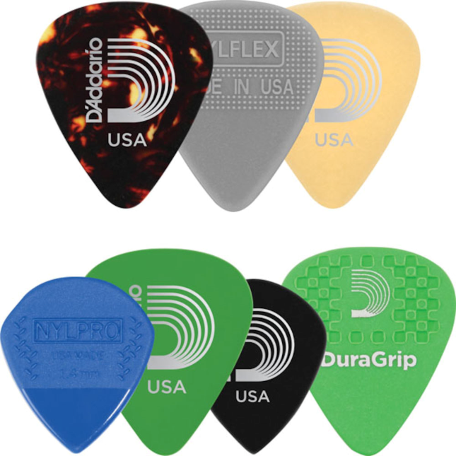 D'Addario Assorted Guitar Picks - 7-pack, Medium - $3.56