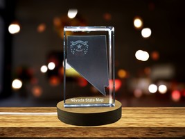 LED Base included | Nevada 3D Engraved Crystal 3D Engraved Crystal Keepsake/Gift - £31.46 GBP+