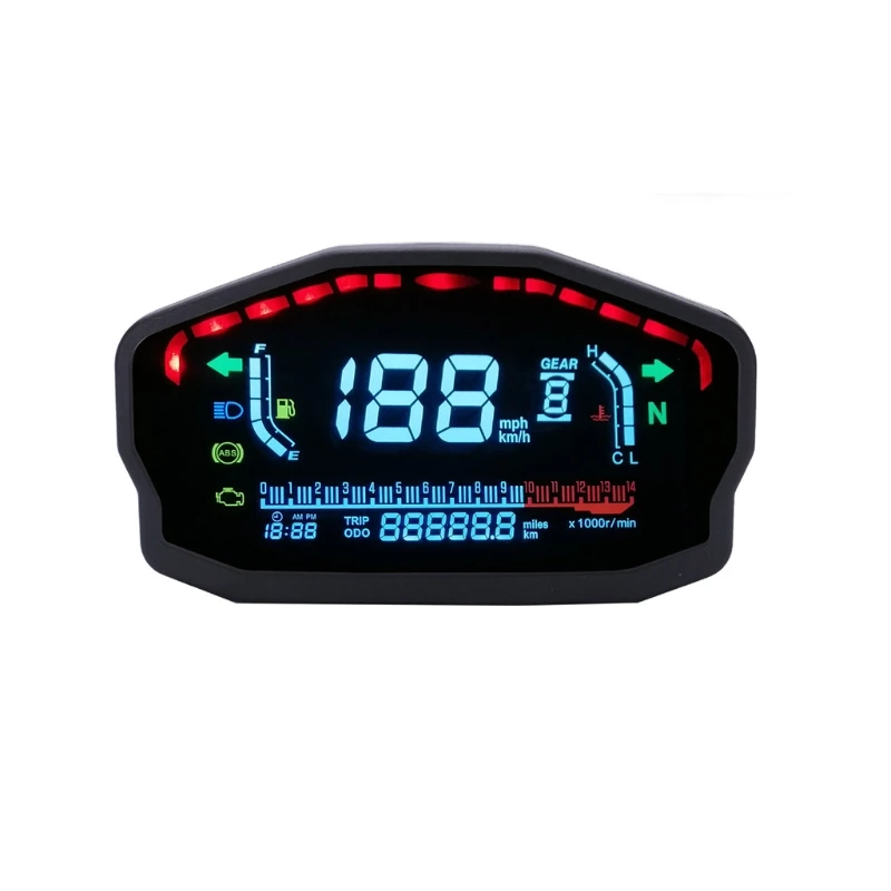  1,2,4 Cylinders Motorcycle LCD Speedometer Digital Backlight Odometer - £326.60 GBP