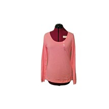 Jenni Sleep Shirt Pajama Top Peach Women Size Large Long Sleeves Sleepwear - $18.45
