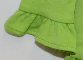 Blanks Boutique Lime Green Girls  Long Sleeve Cotton Ruffle Shirt Size 18M image 3