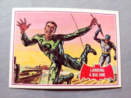 1966 Batman Card Topps Red Bat Landing A Big One 11A EX+ - $23.71