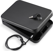 New Pistol Safe Portable Travel Gun Safe Handgun Lock Box Safes for Cars, Black - £26.14 GBP