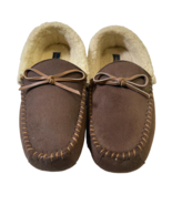 Club Room Men s Memory Foam Slippers, Aaron Sherpa Moccasins Medium 8-9 ... - $25.73