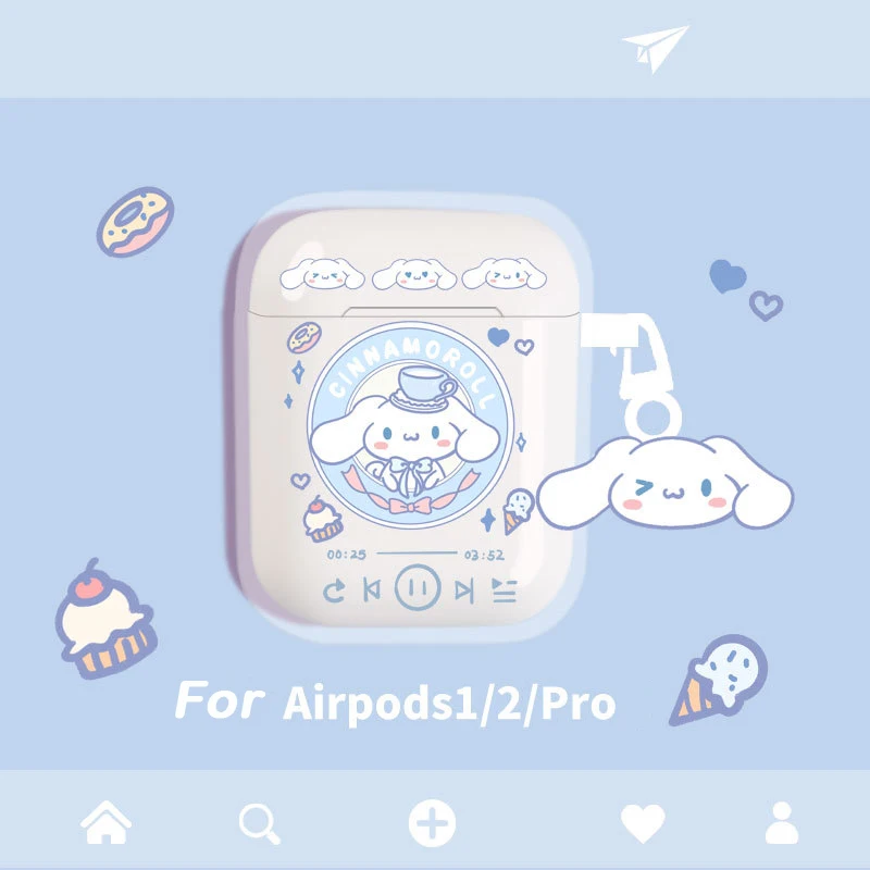 Kawaii Cinnamoroll Cartoon Airpods Case for Airpods 123 Funda Airpods Pro Case - £7.33 GBP