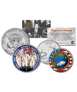 APOLLO 1 SPACE MISSION 2-Coin Set U.S. Quarter &amp; JFK Half Dollar NASA AS... - £9.60 GBP